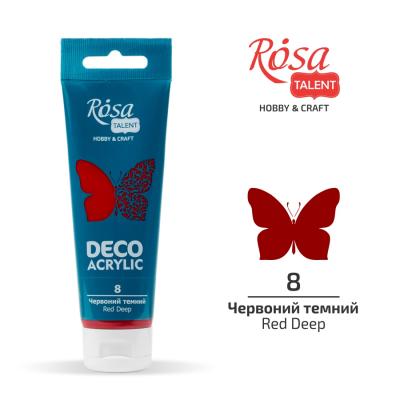 საღებავი აკრილის დეკორ. ROSA TALENT 322208 Dark Red mat 75მლ 