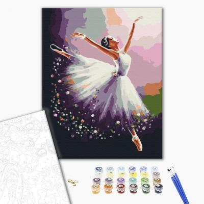 გასაფერადებელი ნომრებით BrushMe BS7131 Magic ballerina 40*50სმ. ტილო ჩარჩოზე, აკრილის საღებავი, ფუნჯები /ნაკრები/