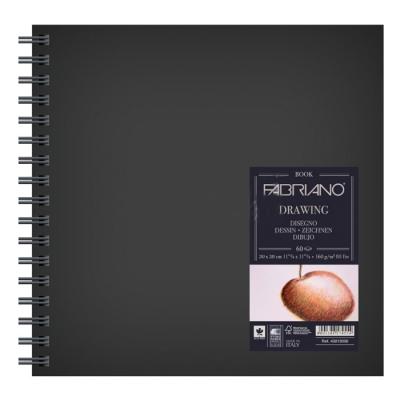 ქაღალდის ბლოკი ზამბ. FABRIANO BLACK DRAWING 30*30სმ. 60ფ. 160გრ.  43213030