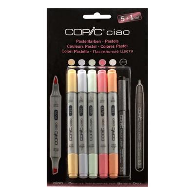მარკერი BrushPen COPIC Ciao ნაკრებში 5+1 Pastels 22075555