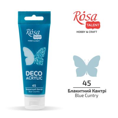 საღებავი აკრილის დეკორ. ROSA TALENT 322245  Blue Country mat 75მლ 