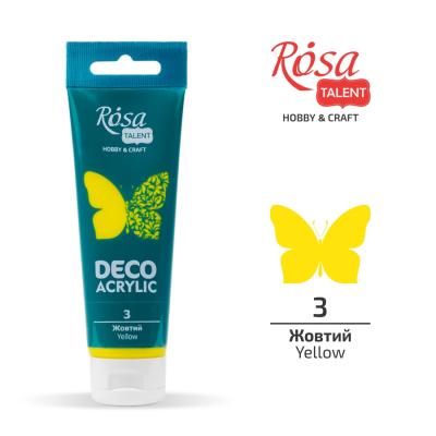 საღებავი აკრილის დეკორ. ROSA TALENT 322203 Yellow mat 75მლ 