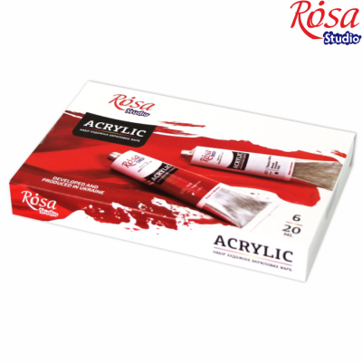 საღებავი აკრილის ROSA Studio 9074764_90747252 ნაკრები 6x20მლ 