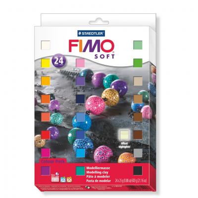 პოლიმერული თიხა STAEDTLER FIMO soft 25გრ. ნაკრები 24ც. 8023 02