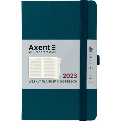 ბლოკნოტი  ყოველკვირეული AXENT 2023, 8505-23-31-A  ზურმუხტისფერი