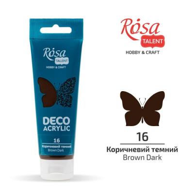 საღებავი აკრილის დეკორ. ROSA TALENT 322216 Dark Brown mat 75მლ 