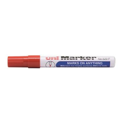 მარკერი პერმანენტული UNI  ANYTHING 520F 1.0-3.0mm RED