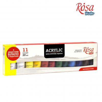 საღებავი აკრილის ROSA Studio 90747254 ნაკრები 11x20მლ