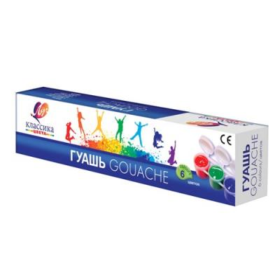 საღებავი გუაშის LUCH CLASSIC 6ფ. 20მლ. 21С 1375-08 ბლოკ-ტარა