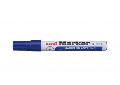 მარკერი პერმანენტული UNI  ANYTHING 520F 1.0-3.0mm BLUE