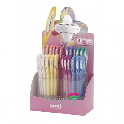 დისპლეი კალამი გელის Uni-ball Signo Angelic Coloue UM-120AC/4D SET 0.7მმ. 48ც