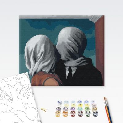 გასაფერადებელი ნომრებით BrushMe BS29286 Kiss 40*50სმ. ტილო ჩარჩოზე, აკრილის საღებავი, ფუნჯები /ნაკრები/