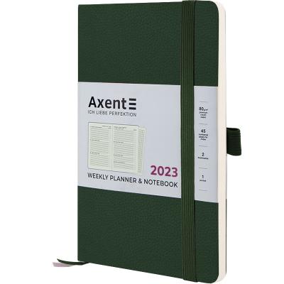 ბლოკნოტი  ყოველკვირეული AXENT 2023, 8509-23-23-A  მუქი მწვანე