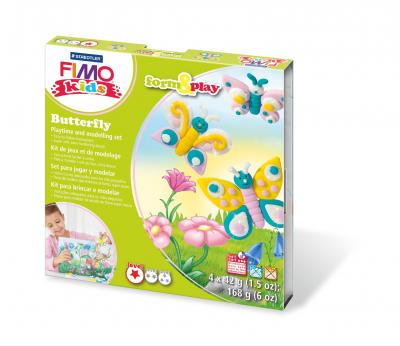პოლიმერული თიხა STAEDTLER FIMO kids 42გრ.ნაკრები butterfl 8034 10 LZ