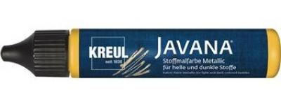 საღებავი ტექსტილის (ღია+მუქი ფერის) C-Kreul JAVANA FABRIC Metallic-Gold 29მლ. 92217