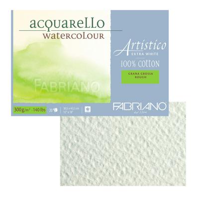 ქაღალდი აკვარელის FABRIANO ArtisticoExtraWhite 30,5*45,5სმ. ბლოკი 20ფ. 300გრ. 100% COTTON 00323045
