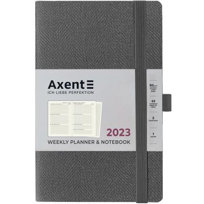 ბლოკნოტი  ყოველკვირეული AXENT 2023, 8514-23-03-A  ნაცრისფერი