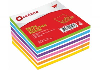 ჩასანიშნი ფურცლები წებ. ზოლით PAPIRUS OPTIMA 25515 75*75მმ,