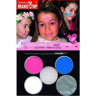 სახის გრიმი C-Kreul FANTASY AquaMakeUp ნაკრები 4ფ.+ფუნჯი+გუბკა Princess/Elf 37081