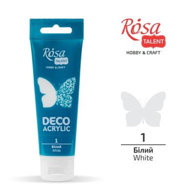 საღებავი აკრილის დეკორ. ROSA TALENT 322201 White mat 75მლ 