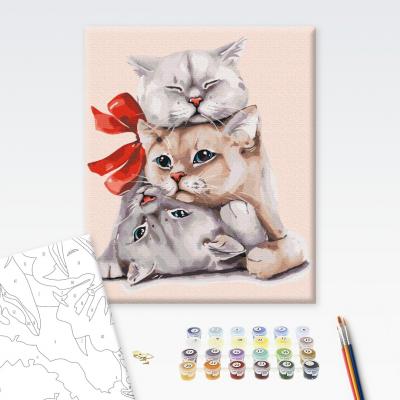 გასაფერადებელი ნომრებით BrushMe BS52896 Fluffy gifts @Olga Vedutova 40*50სმ. ტილო ჩარჩოზე, აკრილის საღებავი, ფუნჯები /ნაკრები/